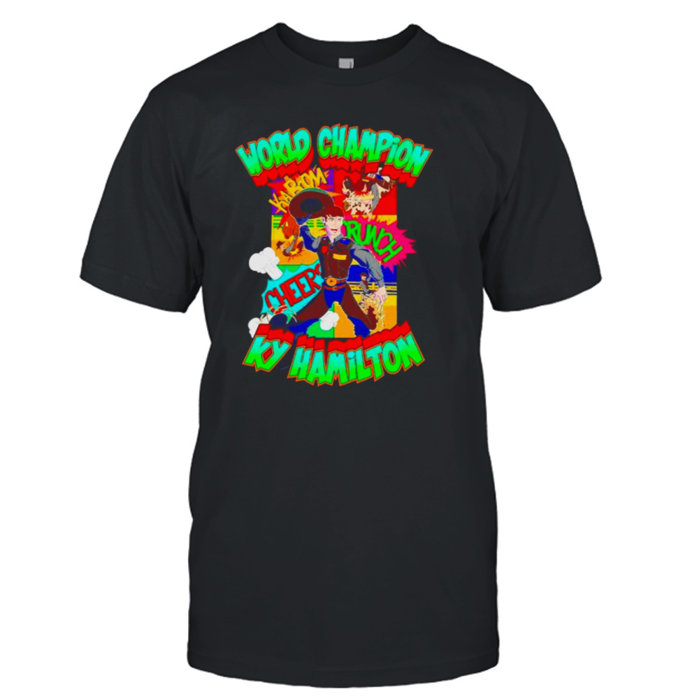 World Champion Ky Hamilton comic book hero shirt