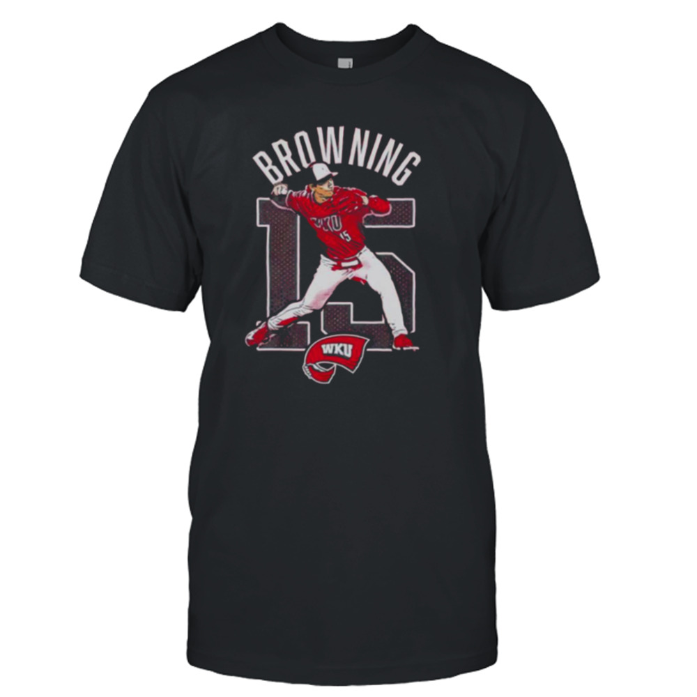 Brady Browning WKU softball cartoon shirt