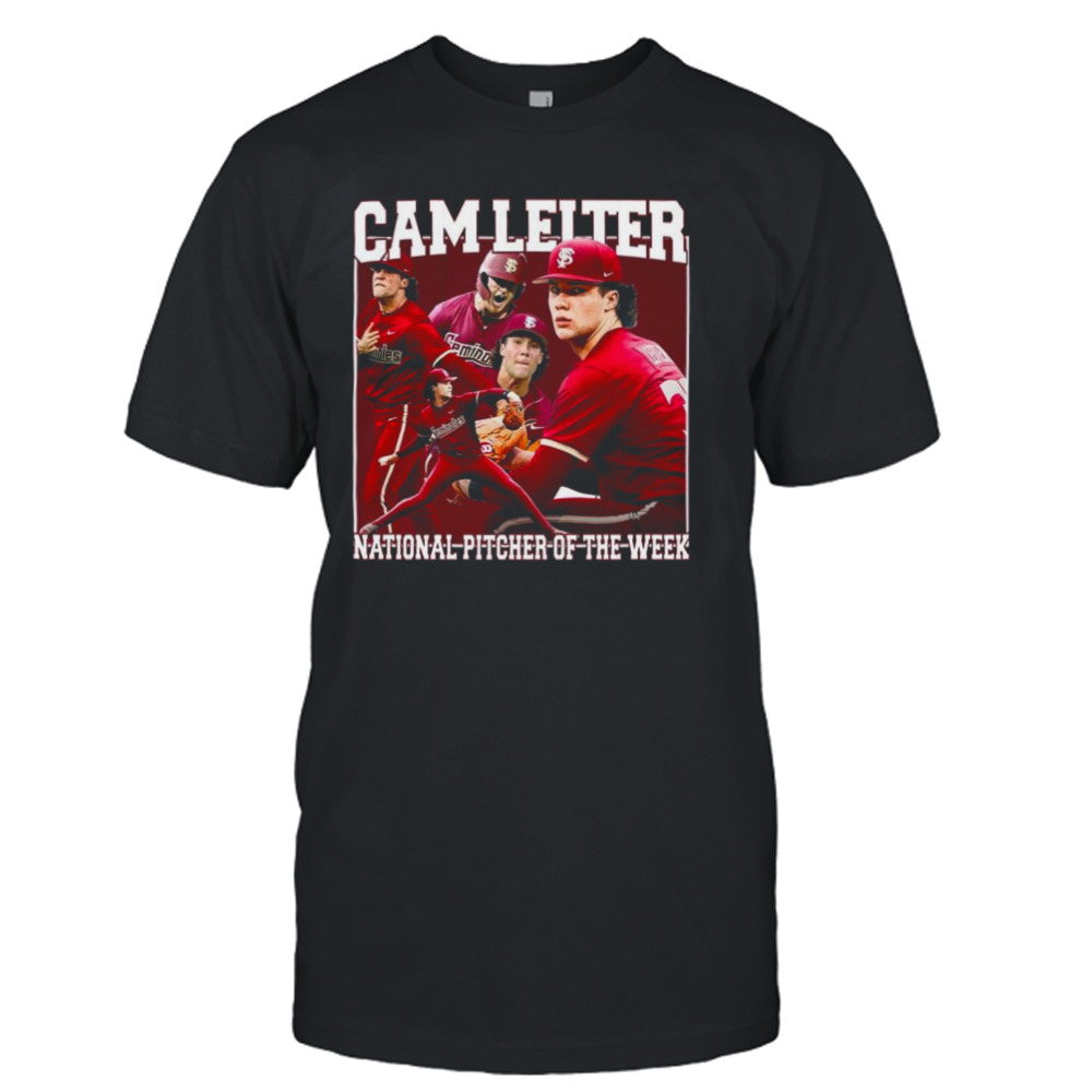 Cam Leiter National Pitcher of the week poster shirt