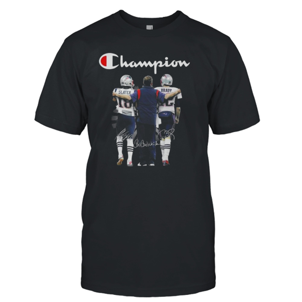 New England Patriots Champion Matthew Slater Jerod Mayo And Tom Brady Signatures Shirt