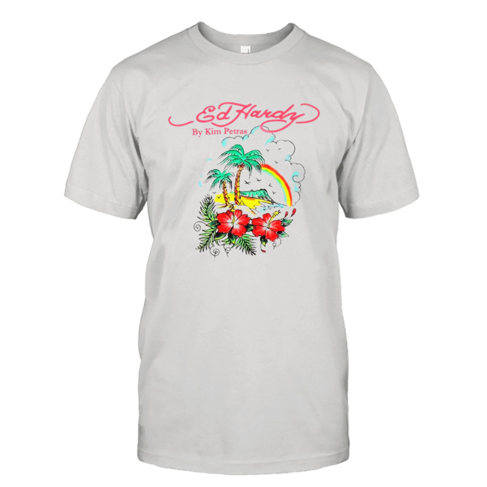 Tropical scene lettuce shirt