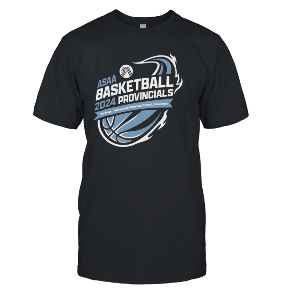 2024 ASAA Basketball Provincials 2A Boys Millwoods Christian School Shirt