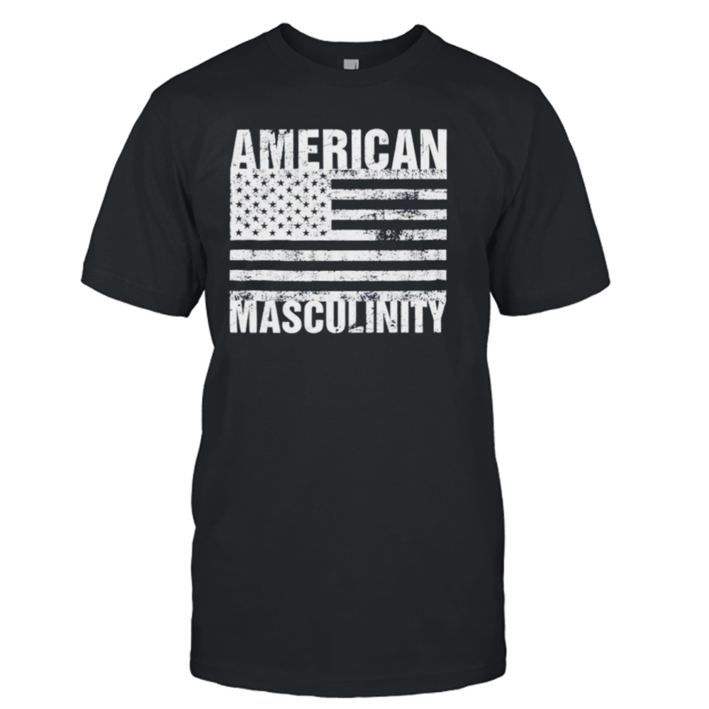 American masculinity USA flag shirt