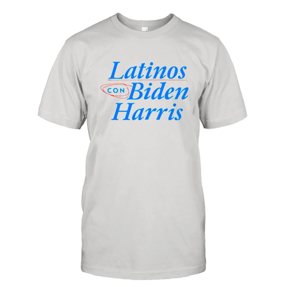 Latinos con Biden Harris shirt