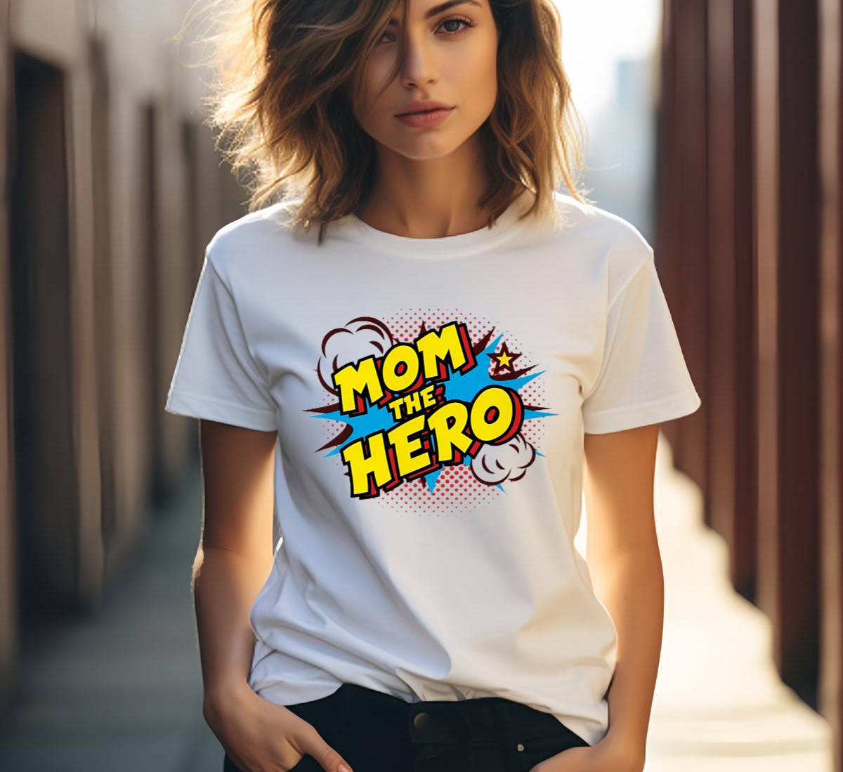 Mom Is My Hero Shirt Gift For Mother Day