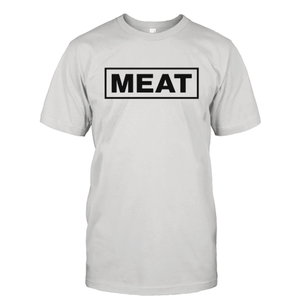 Shimbonk wearing meat shirt