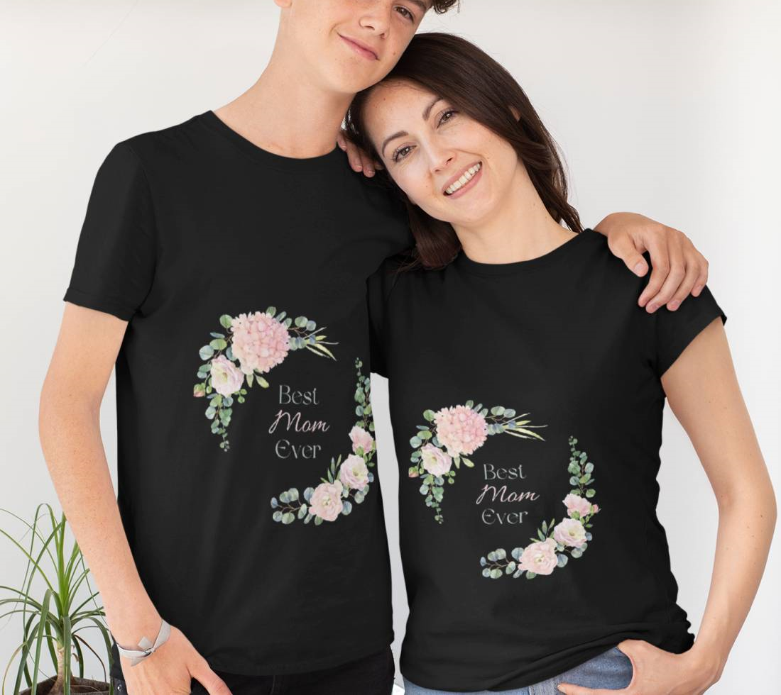 Best Mom Ever Florals T-Shirt