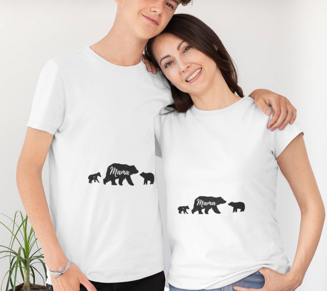 Mama Bear With 2 Cubs T-Shirt