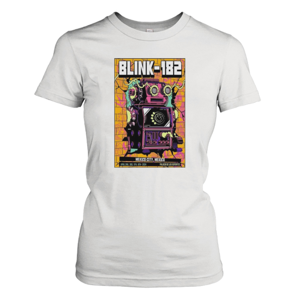 Blink182 Mexico City April 2024 Poster Shirt