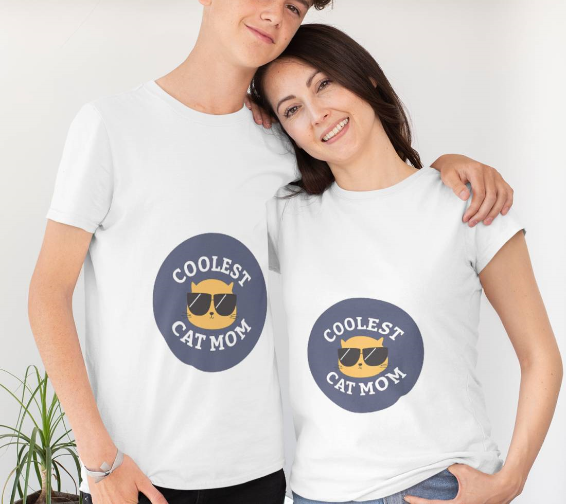 Coolest Cat Mom T-Shirt