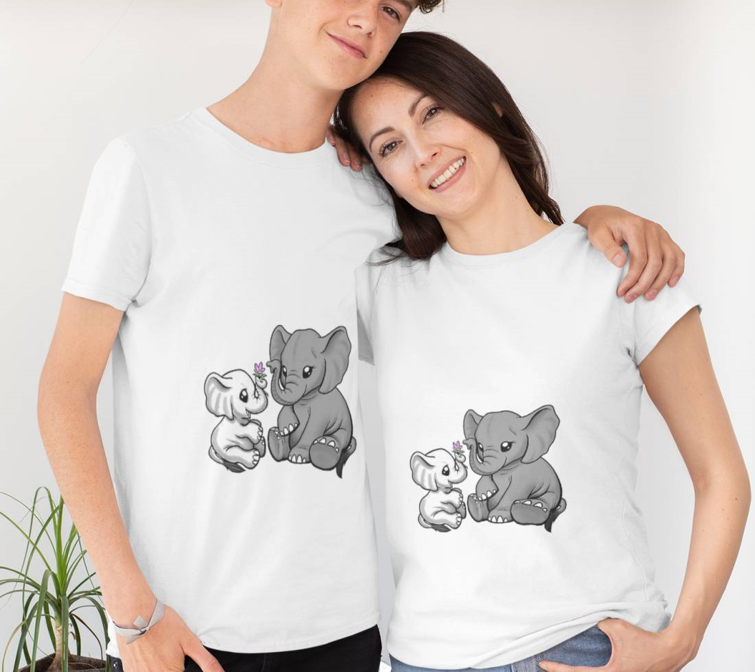 Mama and Baby Elephant T-Shirt