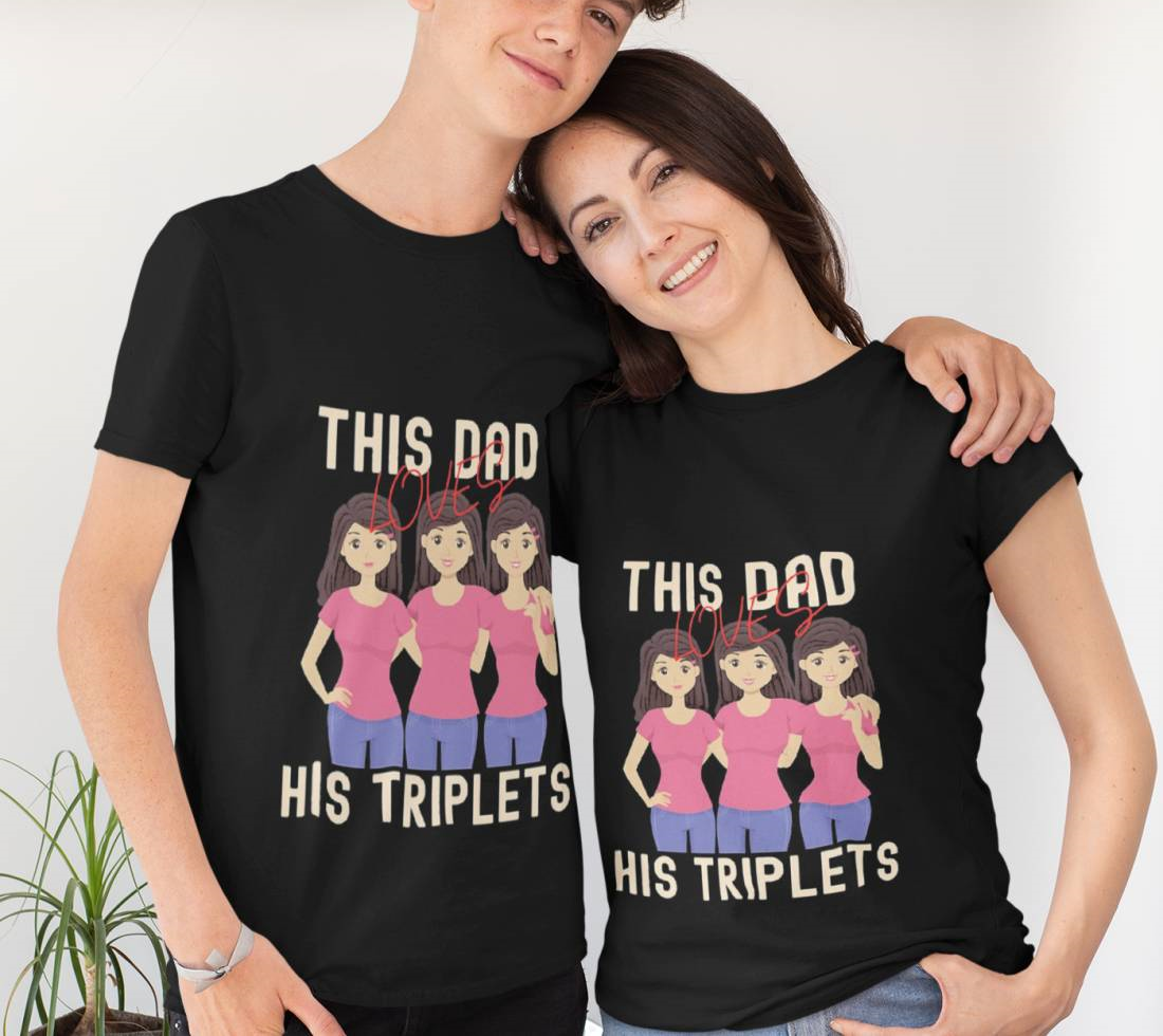 This Dad Loves His Triplets TShirt