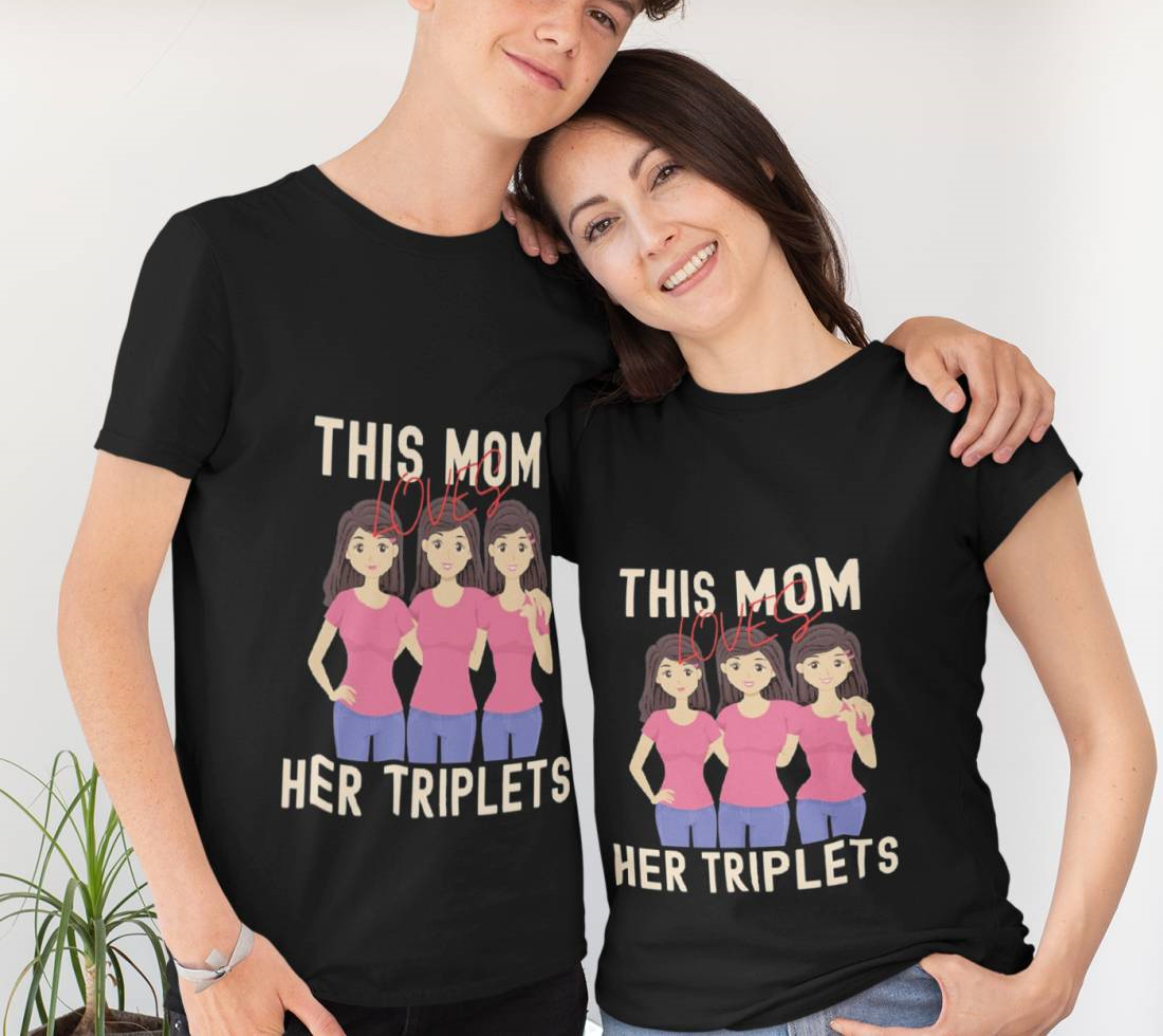 This Mom Loves Her Triplets T-Shirts