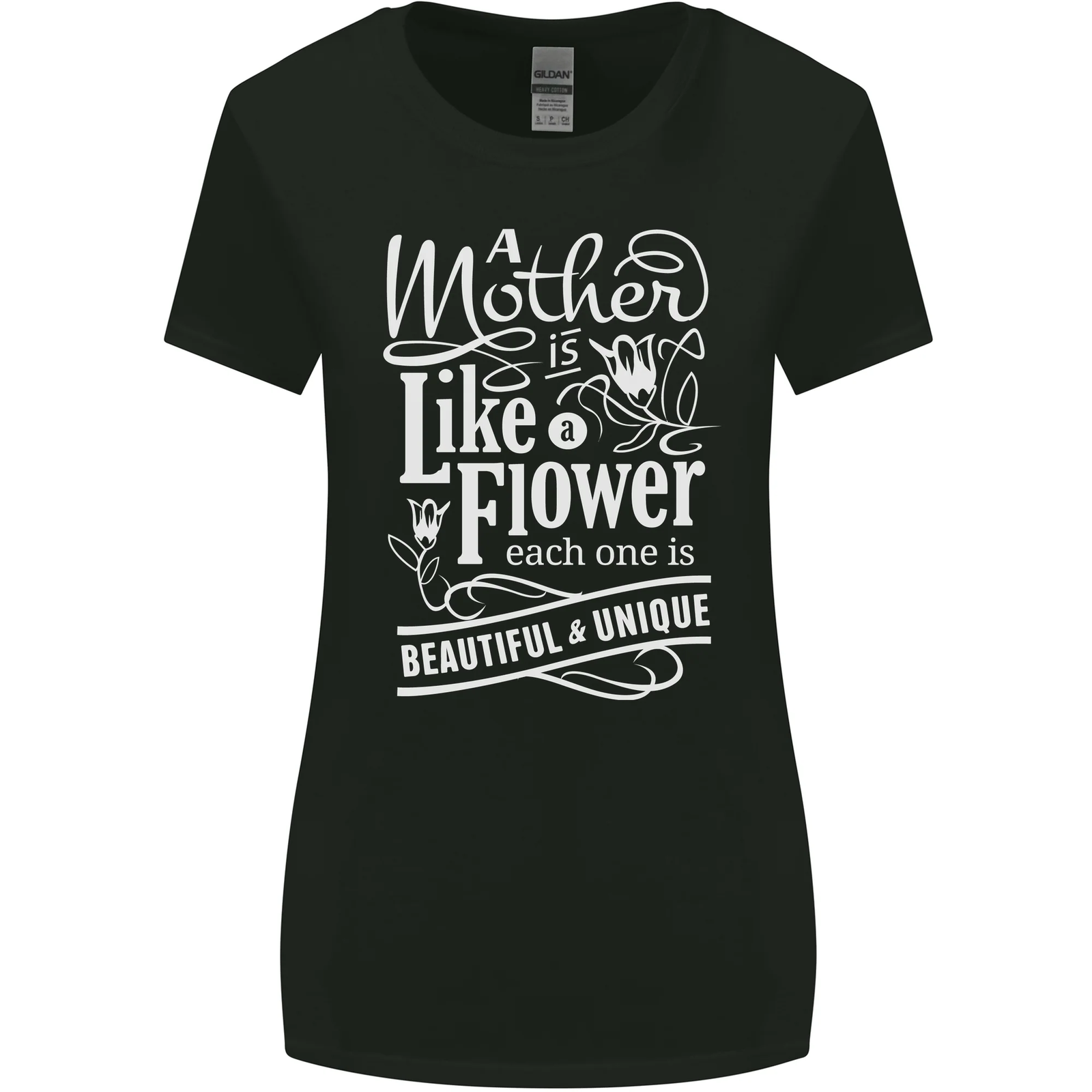 A Mother Is Like A Flower Mum Mom Day Womens Wider Cut T-shirt