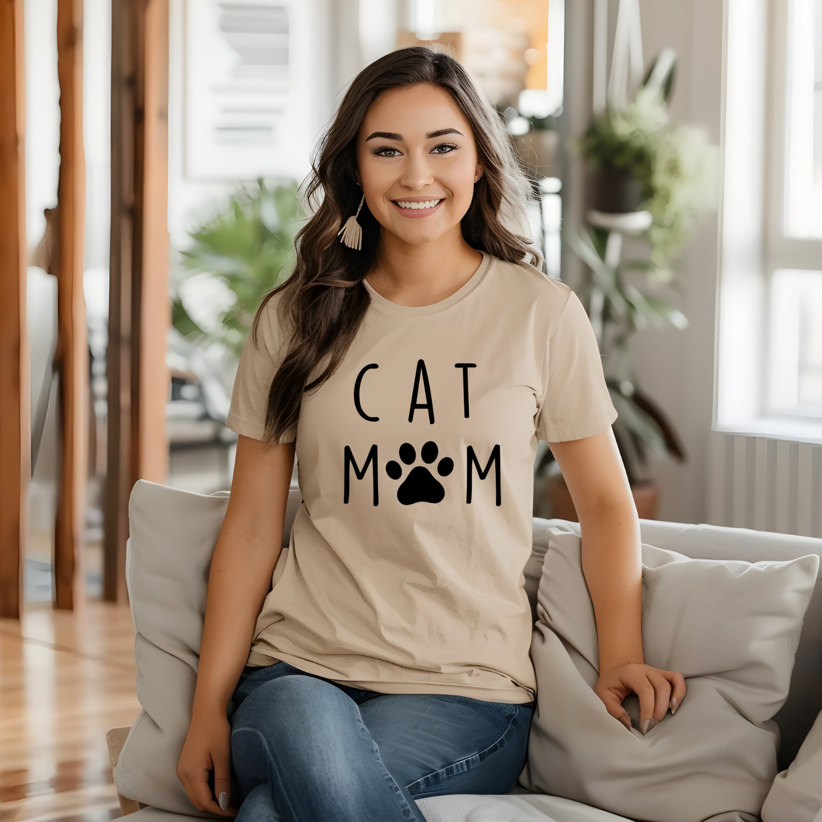 Cat Mom T-shirt Mother's Day T Shirt Unisex Tee Graphic Tees