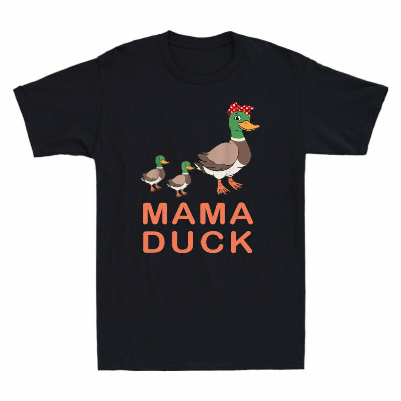 Cotton Duck Men's Pattern Sleeve Tee Day Mama T-shirt Mother's Duck Gift Short