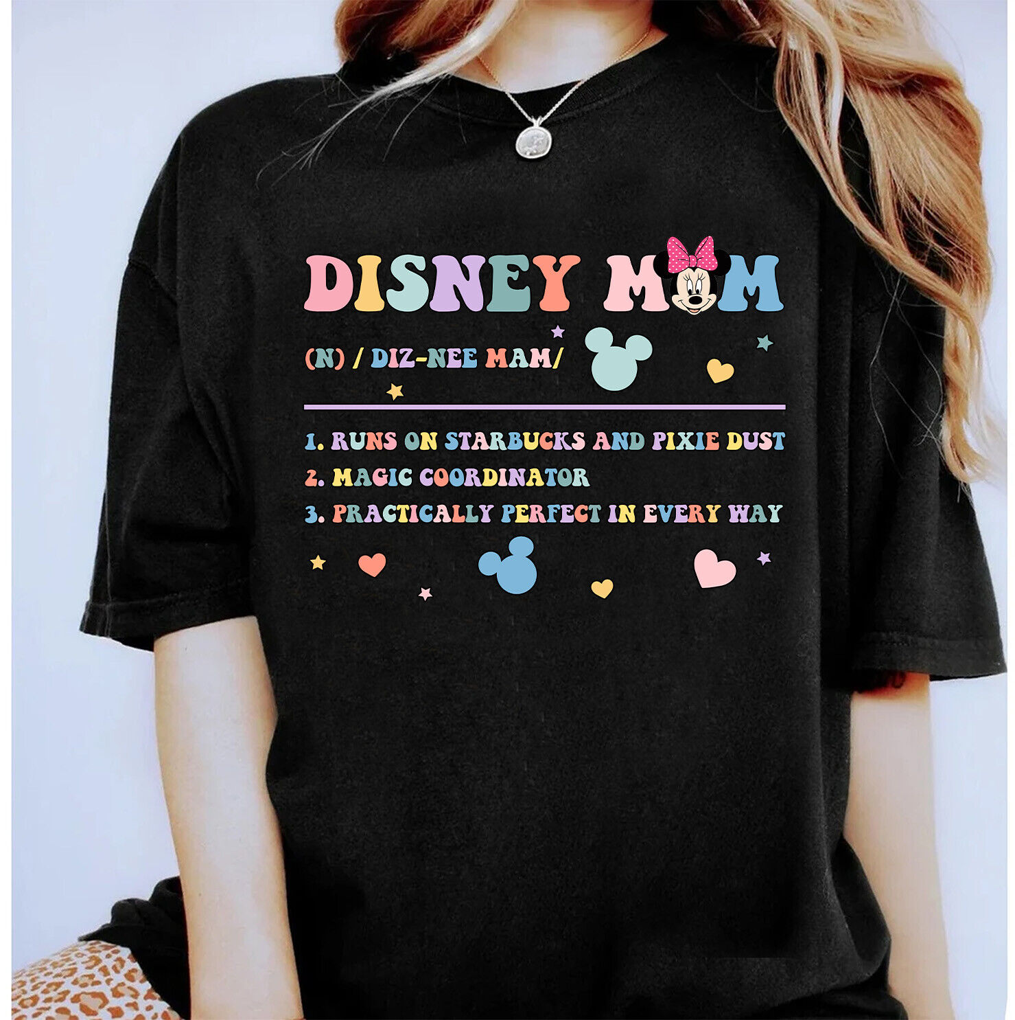 Disney Mom Minnie Mouse Mother's Day Tee Unisex Adult Kid Shirt