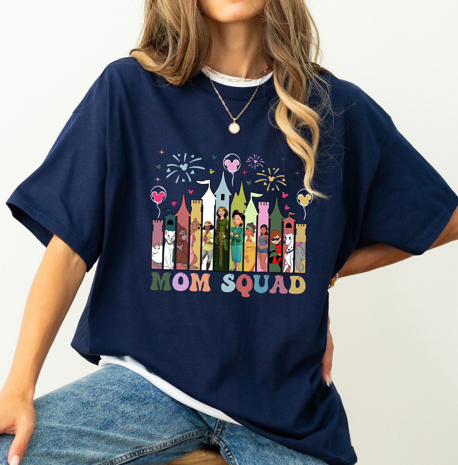 Disney Mom Squad Mother's Day Tee Mama Gift Unisex Adult Kid Shirt