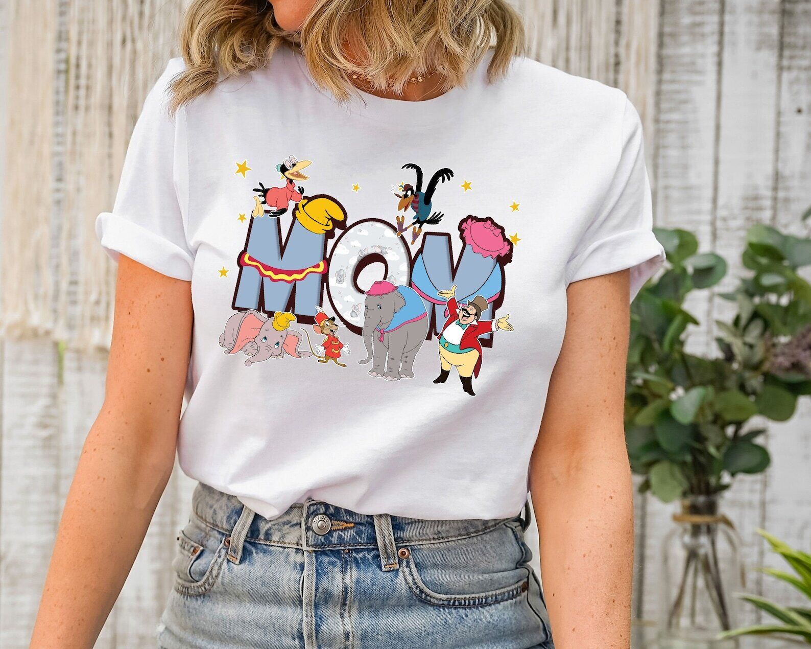 Dumbo Mom Movie Fans Gift For Mom Happy Mother's Day Tshirt Women