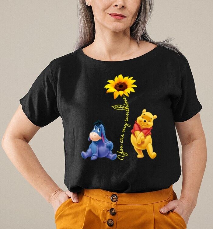 Eeyore Pooh And Sunflower You Are My Sunshine Mother's Day Tshirt Women