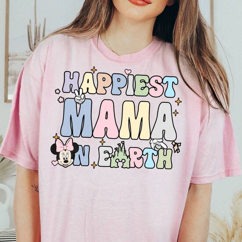 Happiest Mama On Earth Minnie Mouse Lovers Mother's Day Tshirt Women