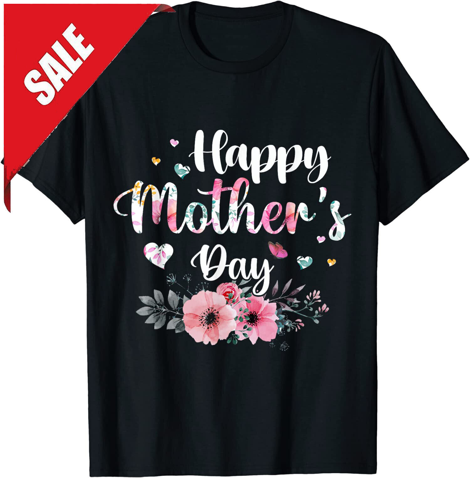 Happy Mother's Day 2024 Cute Floral For Women Mom Unisex T-shirt