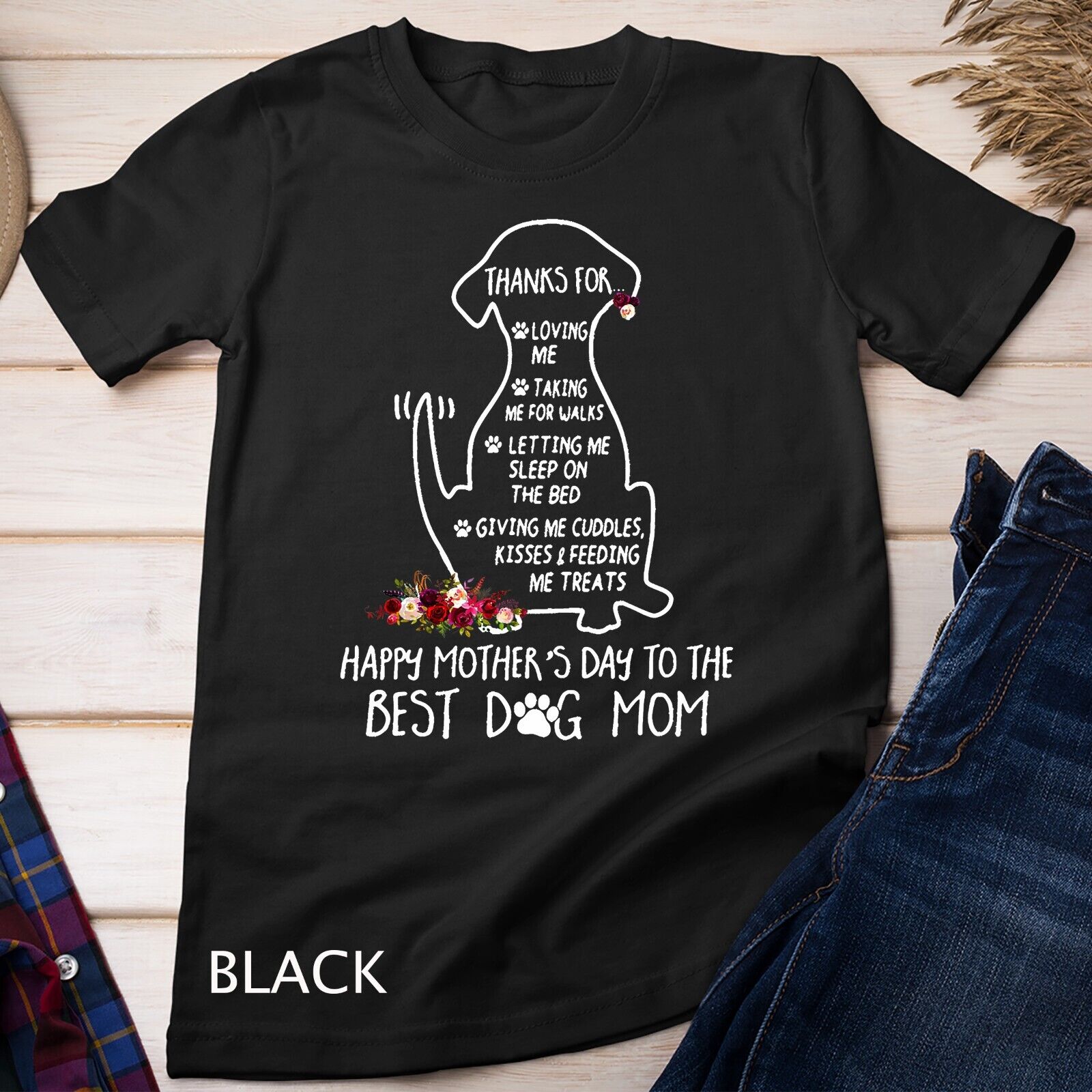 Happy Mother_s Day Dog Mom Unisex T-shirt