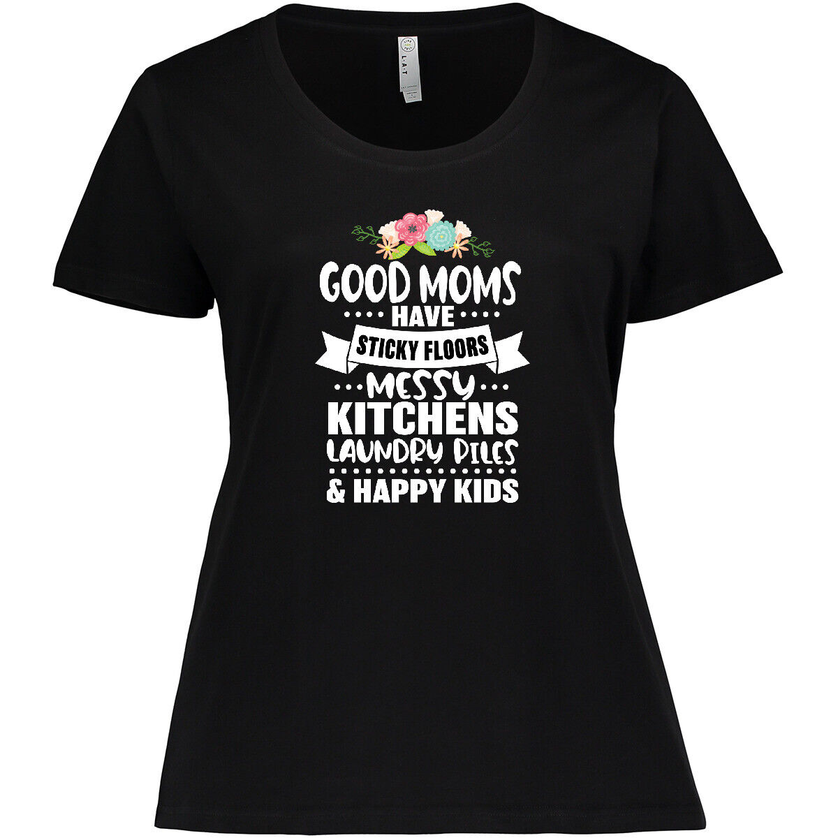 Inktastic Mother's Day Good Moms Have Sticky Floors Women's Plus Size T-shirt