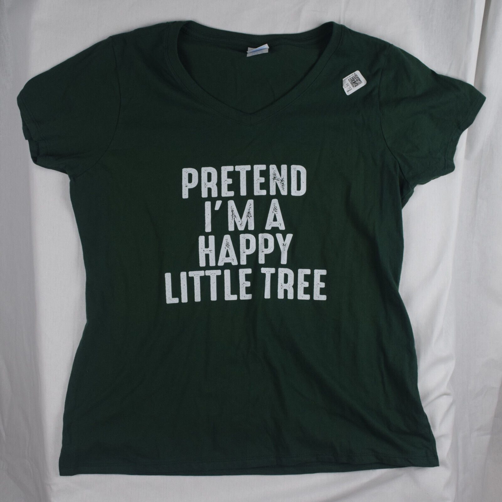 Ladies pretend Im A Happy Little Tree T-shirt Size L Mother's Day