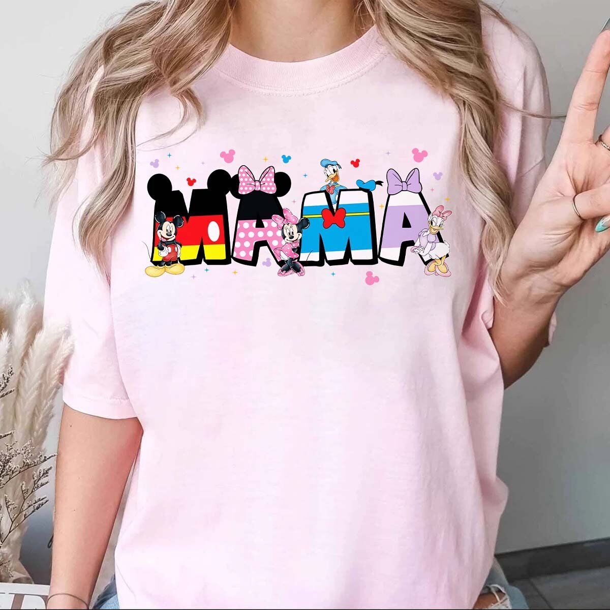 Mickey And Friends Mama Happy Mother's Day Gift For Mom Tshirt Women