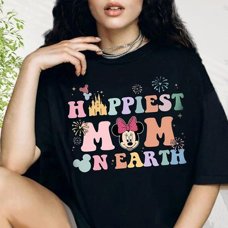 Minnie Mouse Happiest Mom On Earth Mother's Day Gift For Mom Tshirt Women