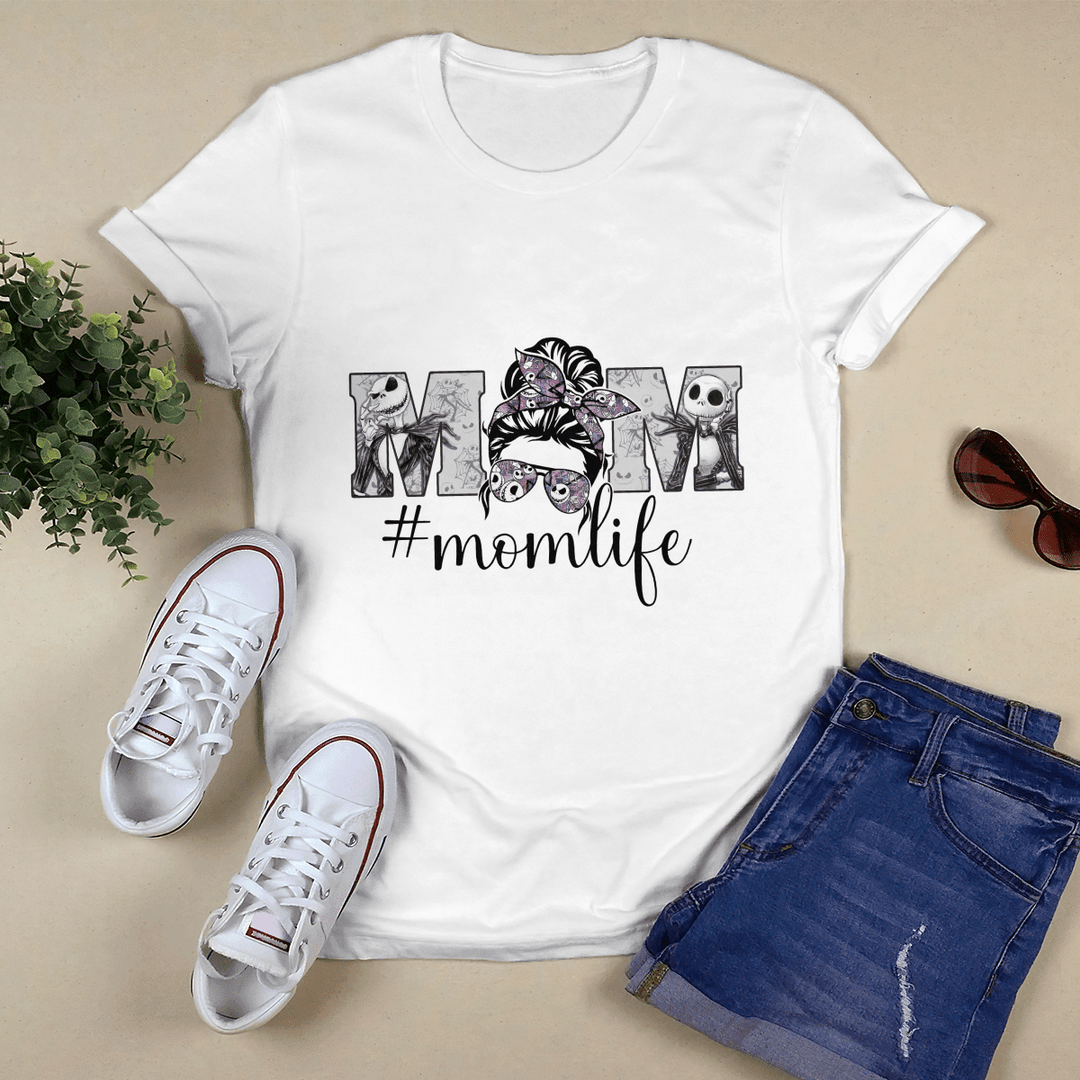 Nightmare Before Christmas Jack Skellington Mom Life Mother's Day Tshirt Women