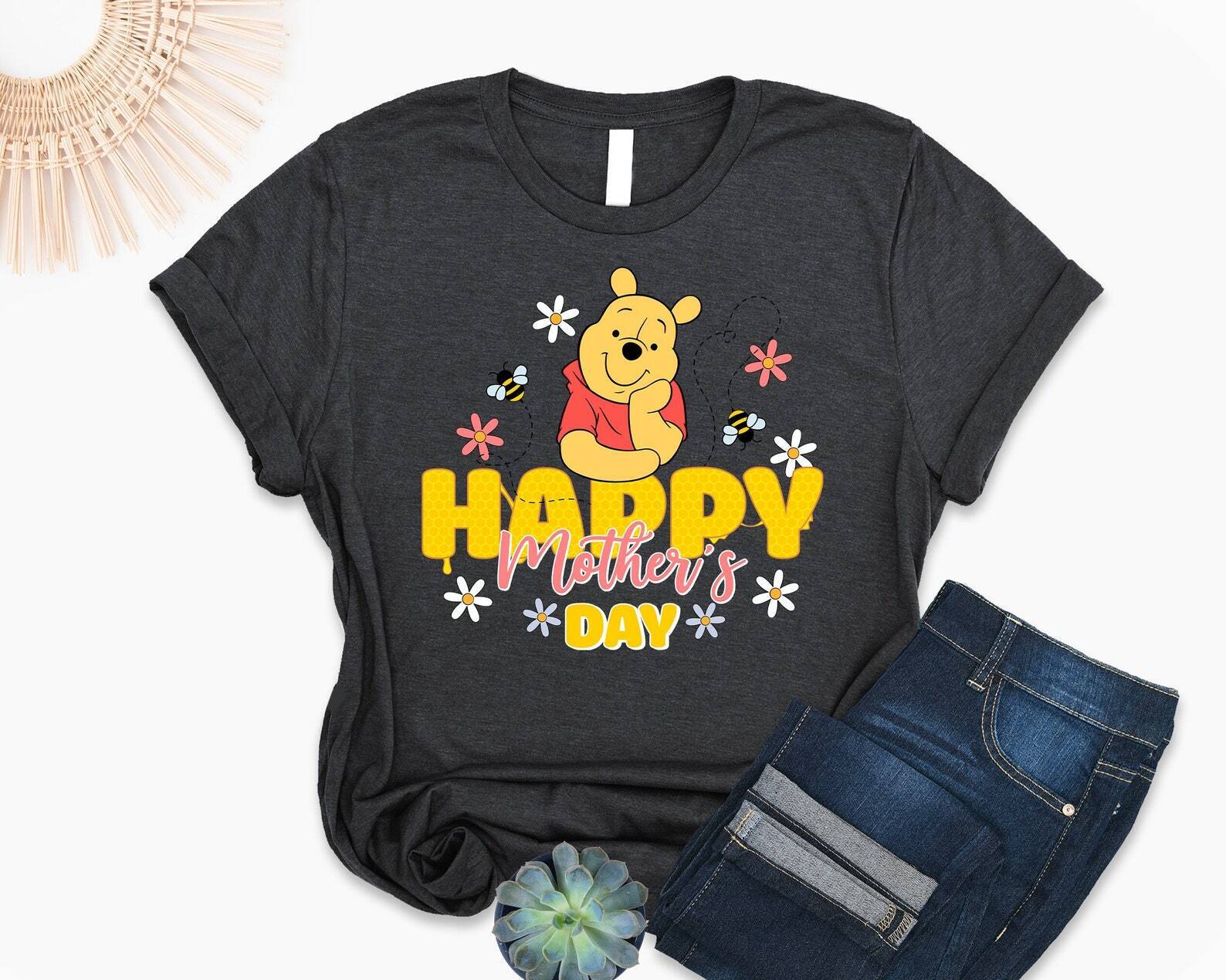 Pooh Bear Mom Winnie The Pooh Happy Mother's Day Tshirt Women