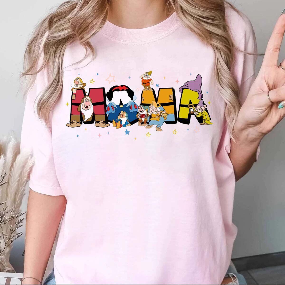 Snow White And Seven Dwarfs Happy Mother's Day Gift For Mom Tshirt Women