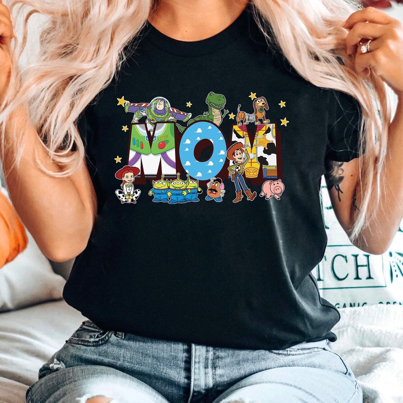 Toy Story Movie Fans Gift Best Mom Ever Happy Mother's Day Tshirt Women