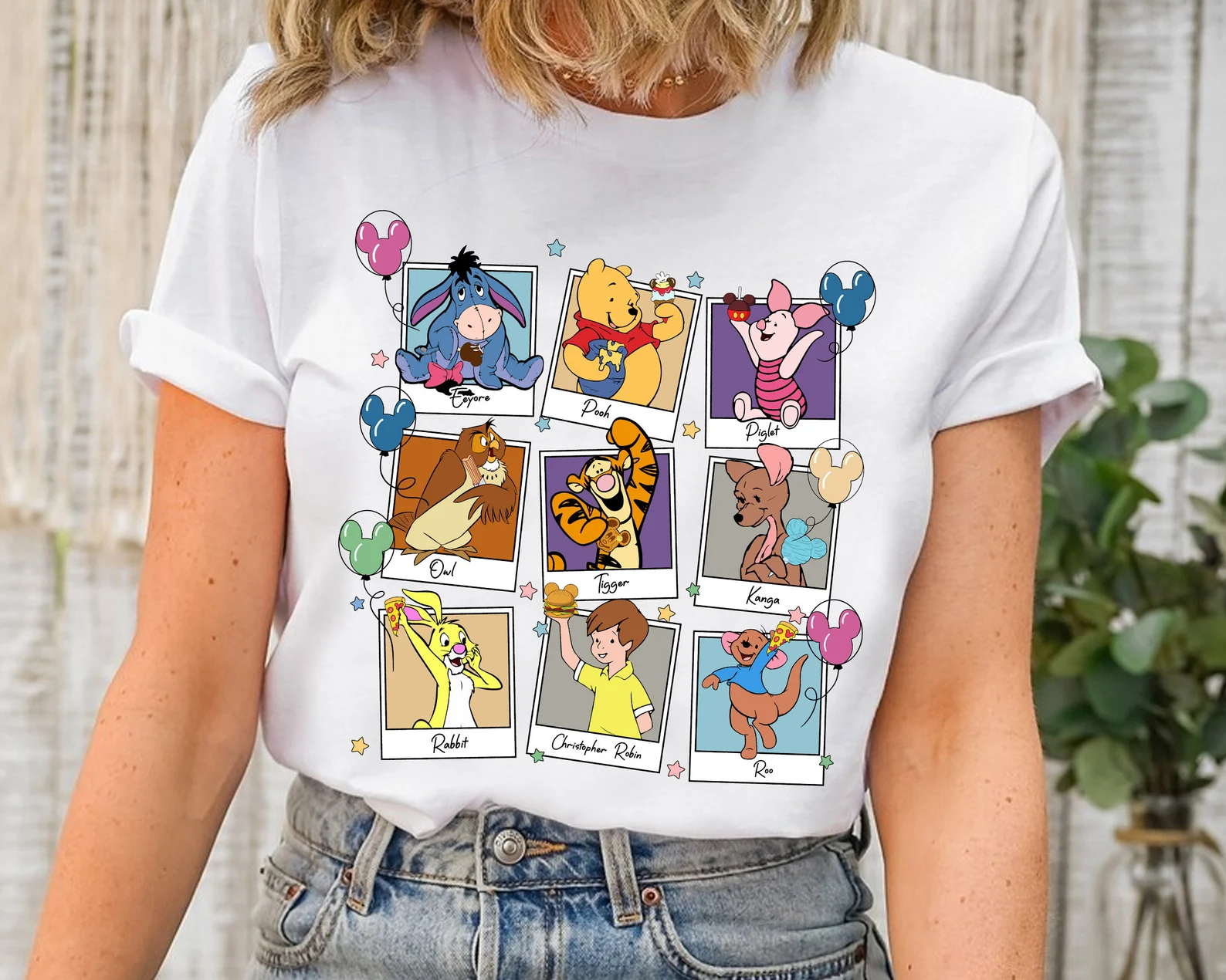 Winnie The Pooh Friends Take Photos Happy Mother's Day Tshirt Women
