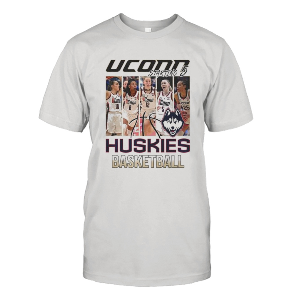 UConn Huskies Basketball Starting 5 Shirt