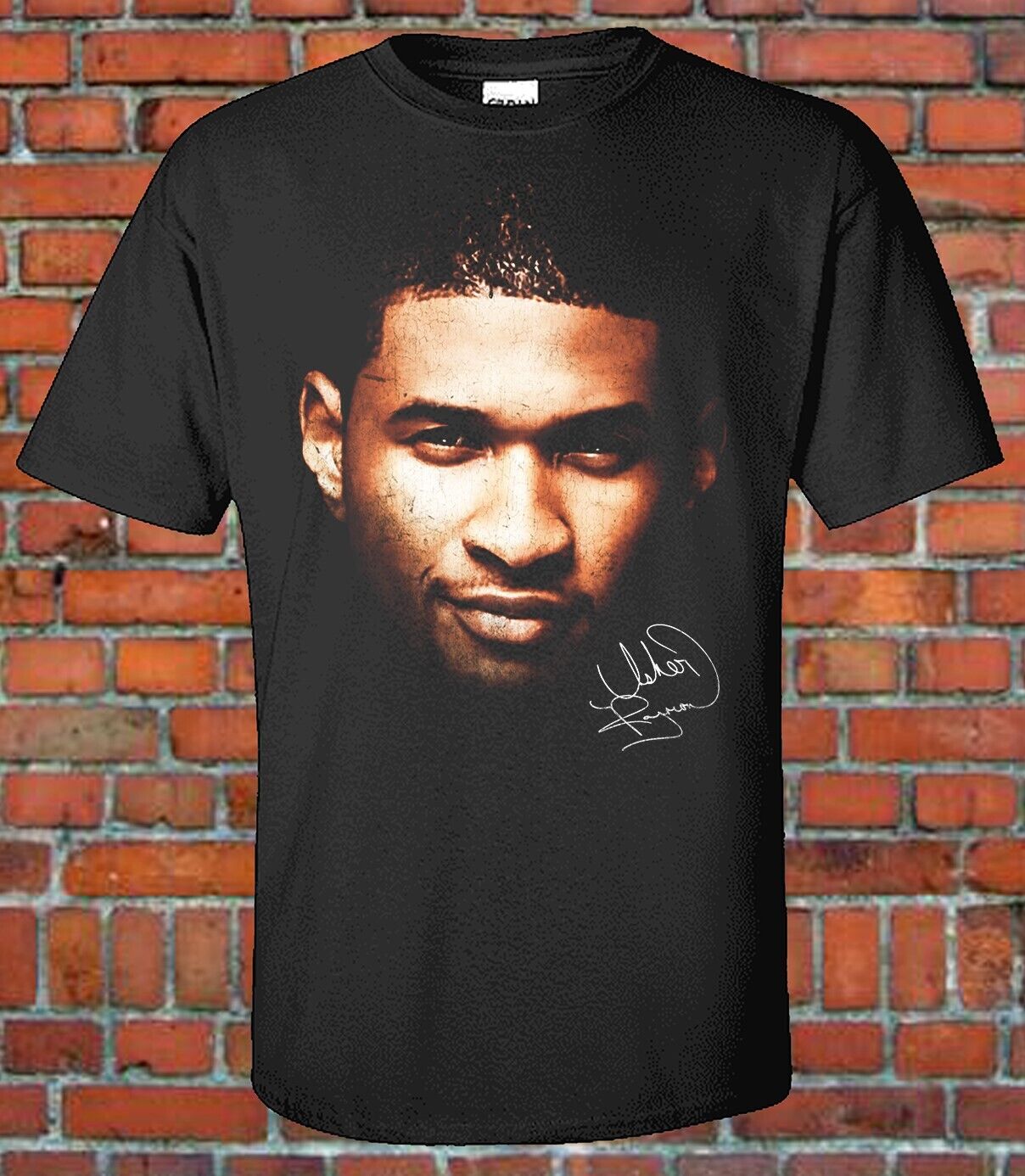 Music Singer Usher Big Head T-shirt