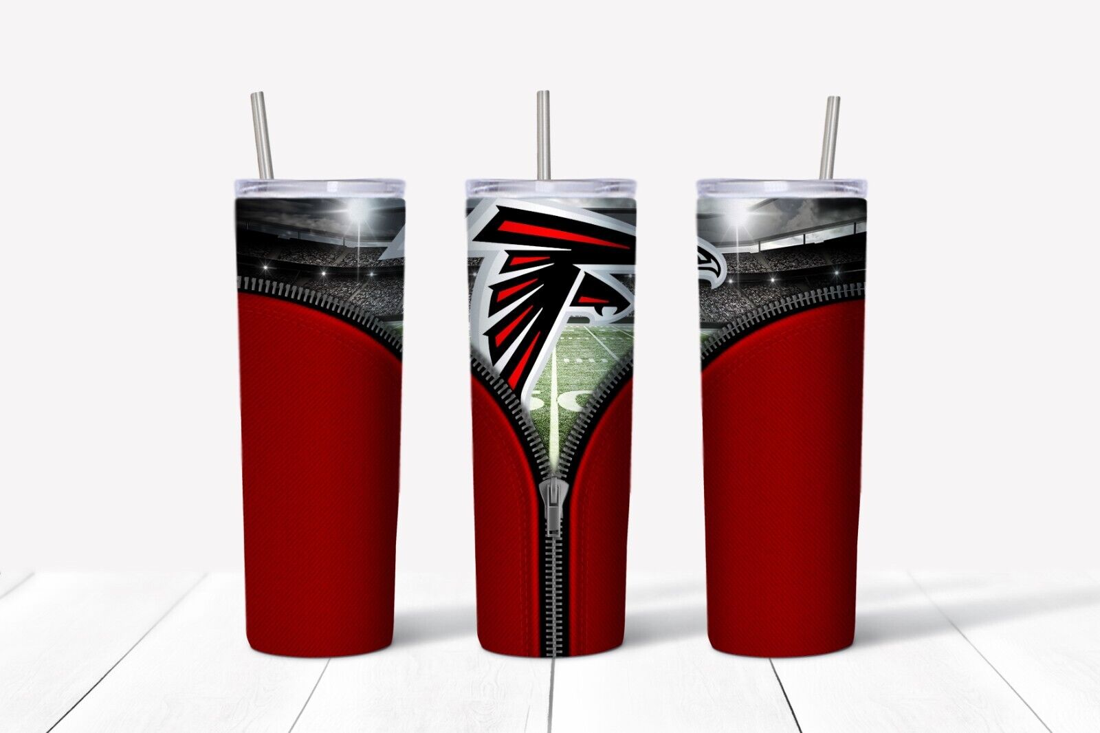 Tumbler Skinny 20oz With Lid - Zipper Alanta Falcons - Nfl