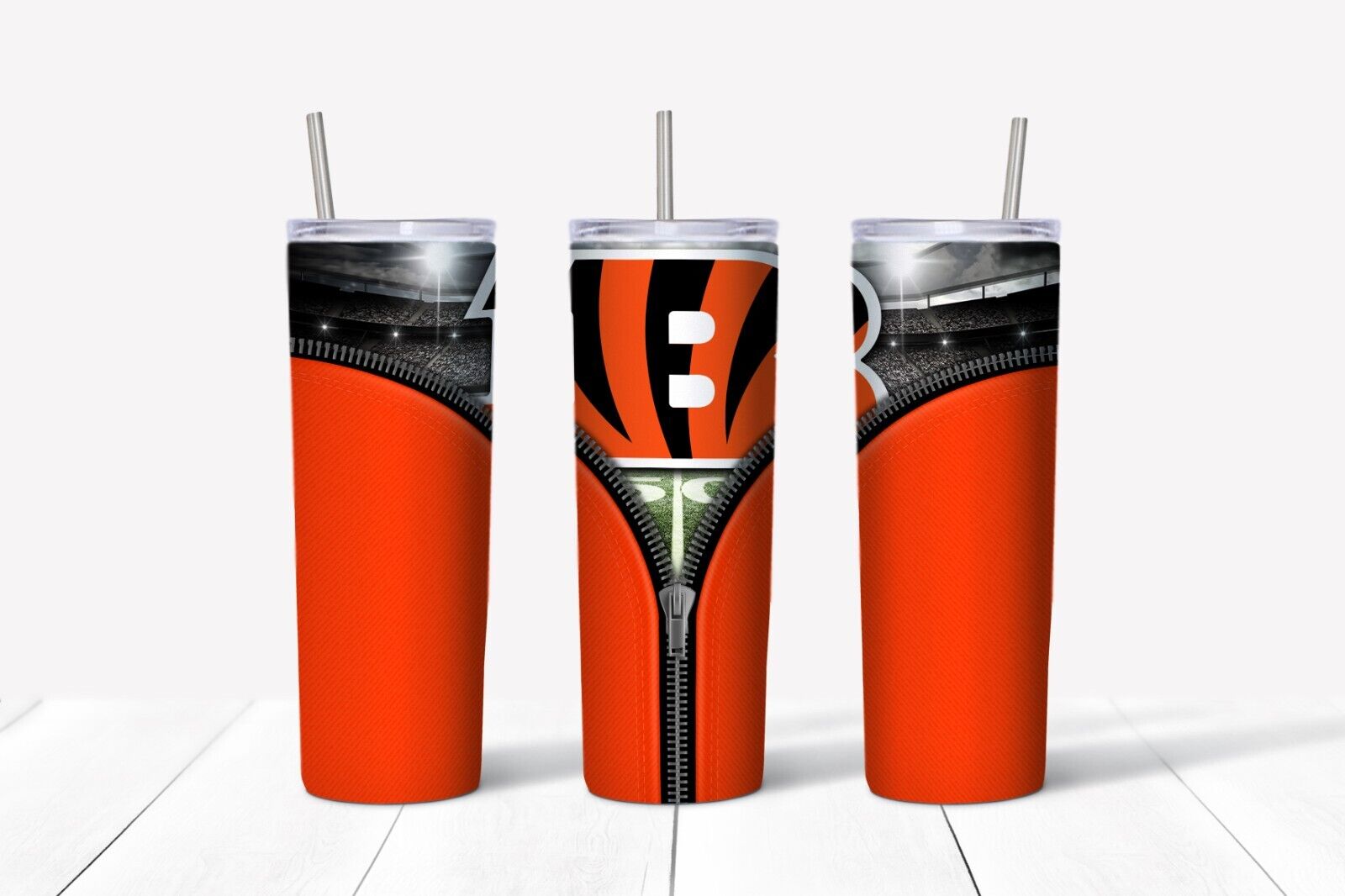 Tumbler Skinny 20oz With Lid - Zipper Cincinnati Bengals - Nfl