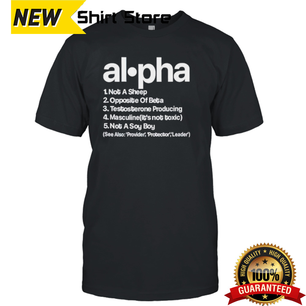 Alpha definition nob a sheep opposite of beba shirt