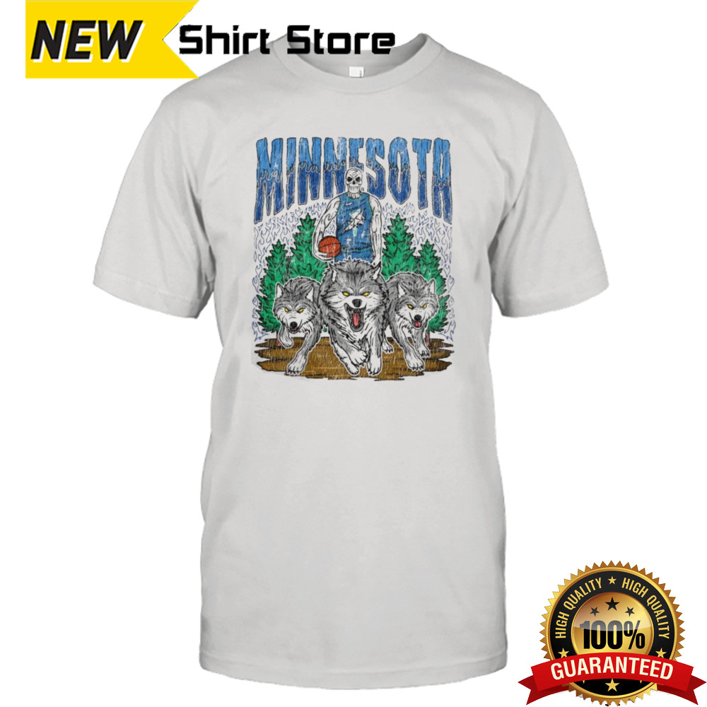 Dead Skeleton Minnesota Timberwolves Basketball Shirt