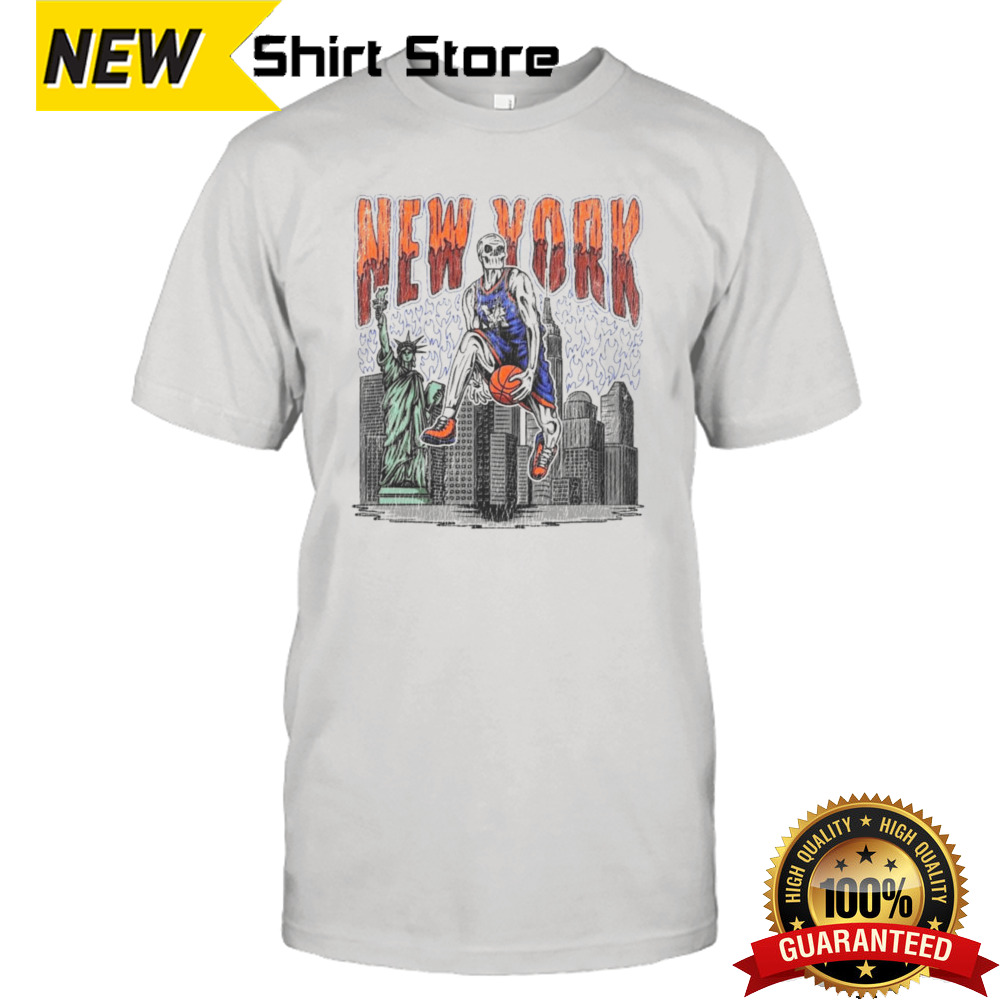 Dead Skeleton New York Knicks Basketball Shirt