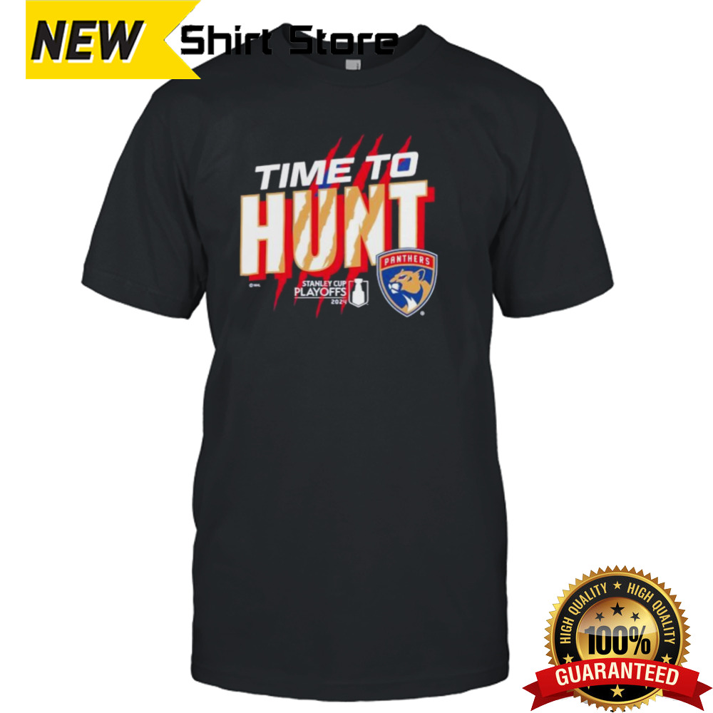 Florida Panther Time To Hunt 2024 Stanley Cup Playoffs Slogan Shirt