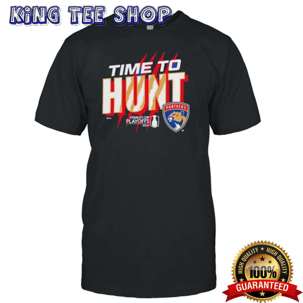 Florida Panther Time To Hunt 2024 Stanley Cup Playoffs Slogan Shirt