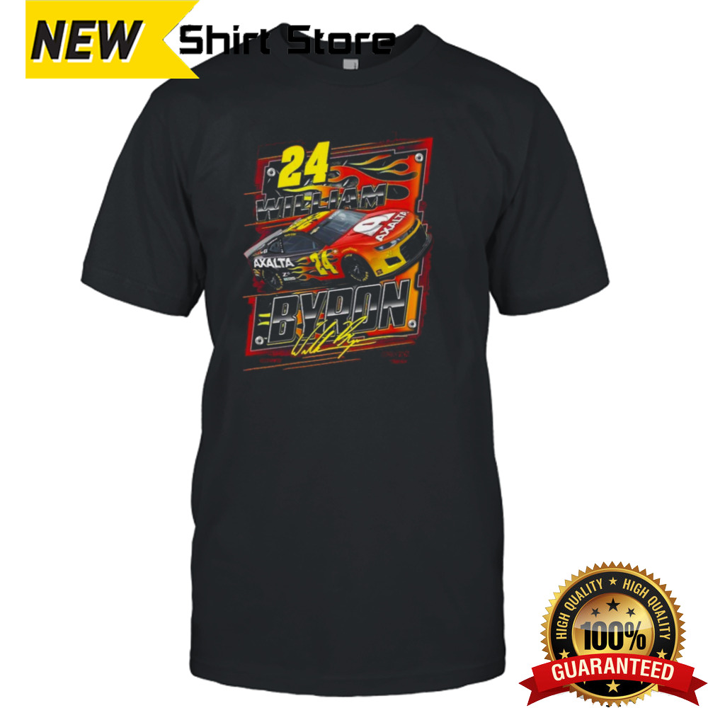 Hendrick Motorsports Team Collection Black William Byron Axalta Throwback Car Shirt