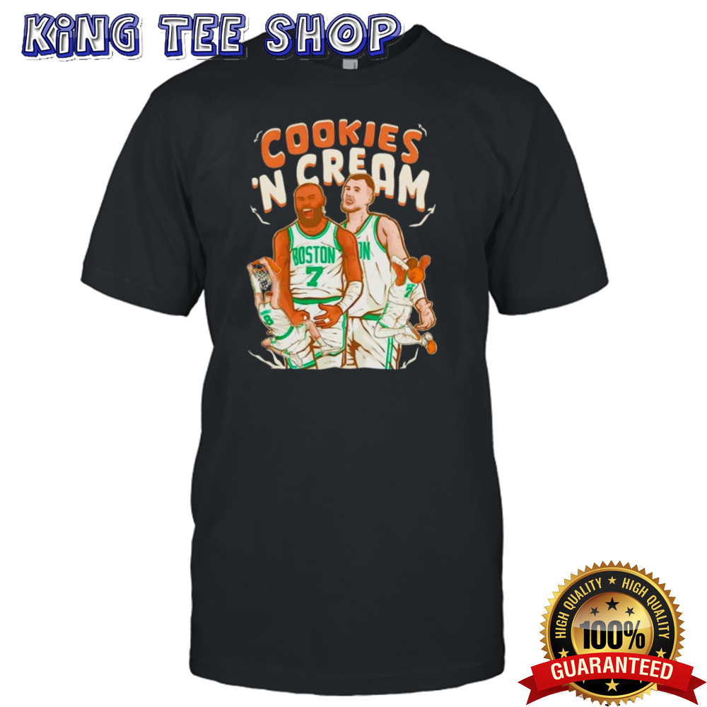 Jaylen Brown and Kristaps Porzingis Cookies ‘n Cream Boston Celtics shirt