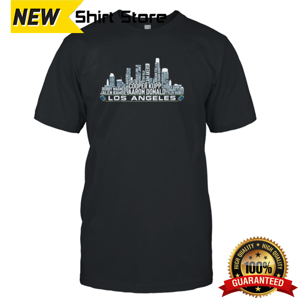 Los Angeles Rams Football Team 23 Player Roster Los Angeles Skyline 2024 Shirt