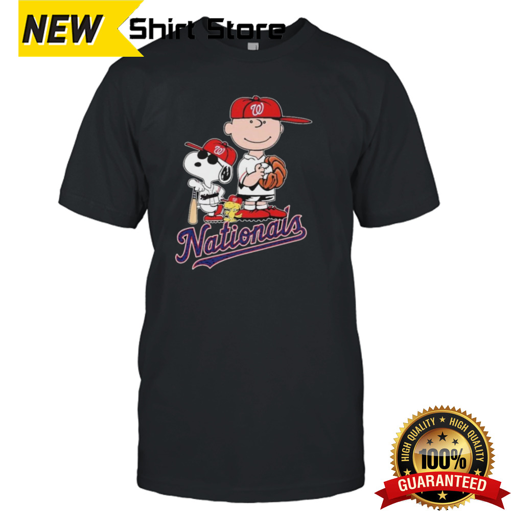 Peanuts Characters Washington Nationals Baseball Shirt