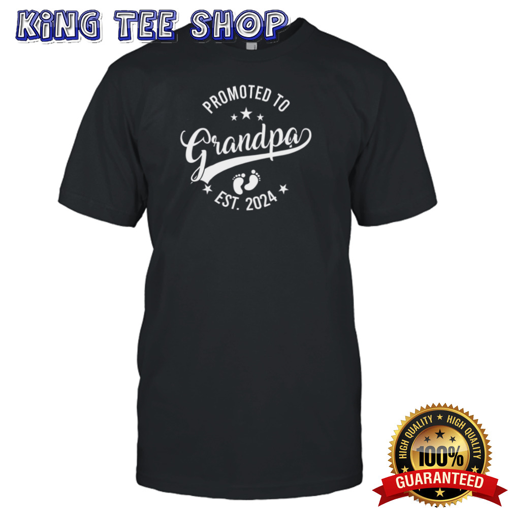 Promoted To Grandpa Est 2024 Fathers Day New Grandpa shirt